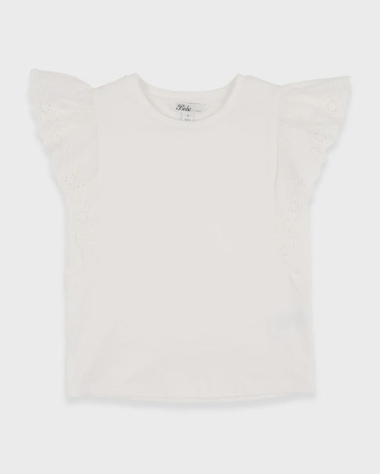 SNOW BROIDERY TEE 3Y-7Y