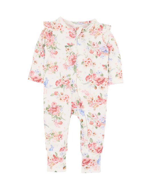 ANYA BLOOM ORGANIC LS ZIP ZIPSUIT