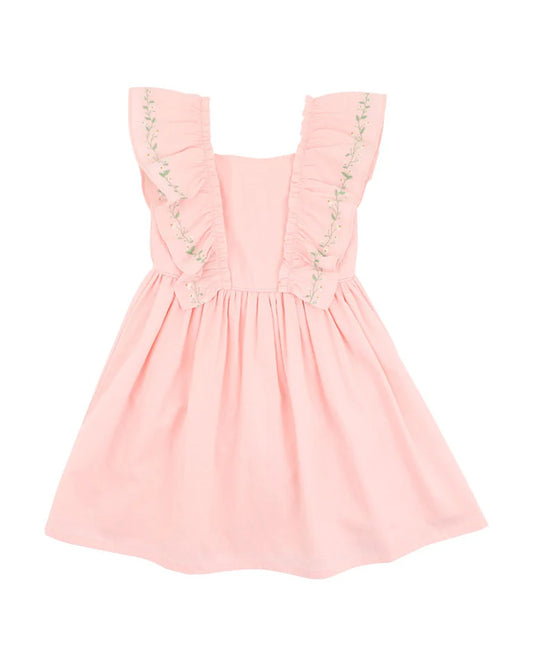 TESS EMB. FRILL DRESS 3-7YRS