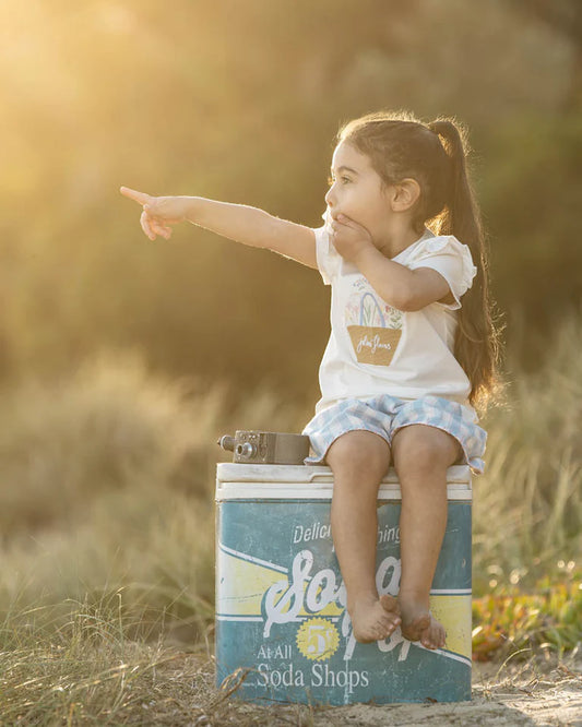BONNIE ORGANIC FLOWER TEE 3-7 YRS