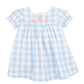 BONNIE CHECK  ORGANIC EMBROIDERED DRESS 3-7 YRS