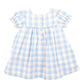 BONNIE CHECK  ORGANIC EMBROIDERED DRESS 3-7 YRS