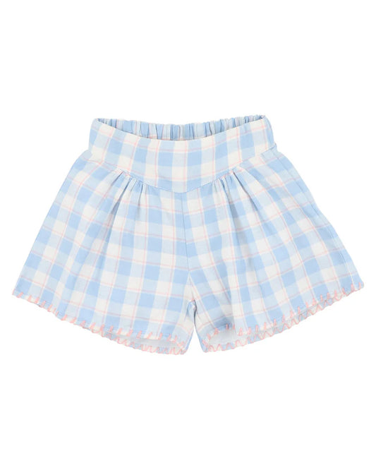 BONNIE CHECK  ORGANIC SHORTS 3-7 YEARS