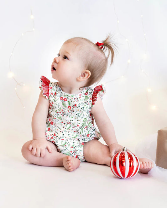 FESTIVE FOREST PRINT BODYSUIT