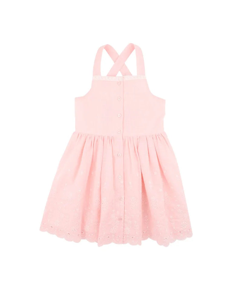 CHELSEA BRODERIE HEM DRESS 3-7Y