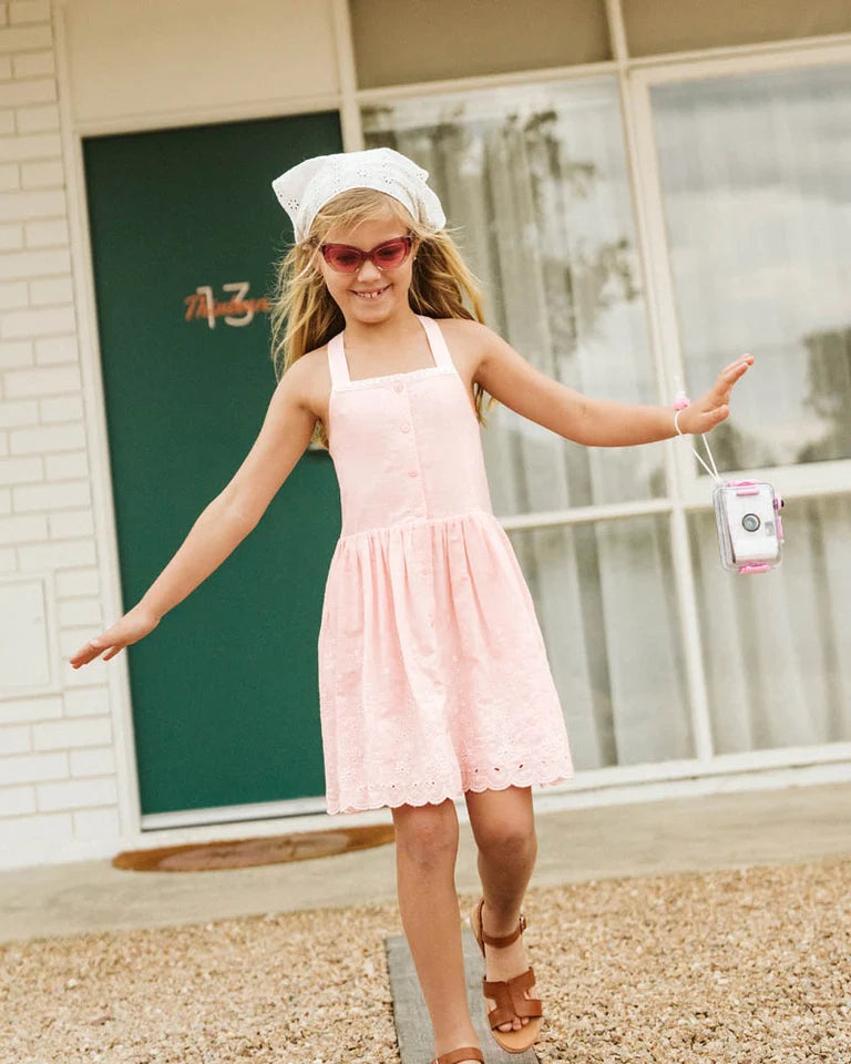 CHELSEA BRODERIE HEM DRESS 3-7Y