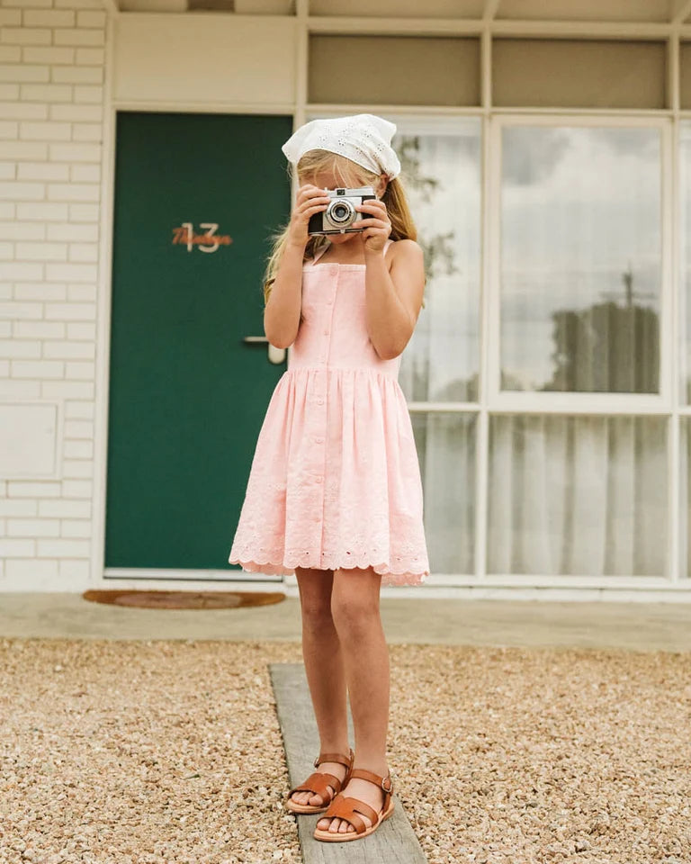 CHELSEA BRODERIE HEM DRESS 3-7Y