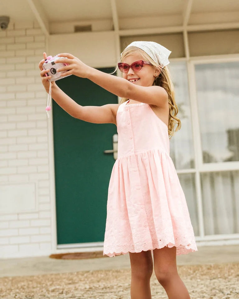CHELSEA BRODERIE HEM DRESS 3-7Y