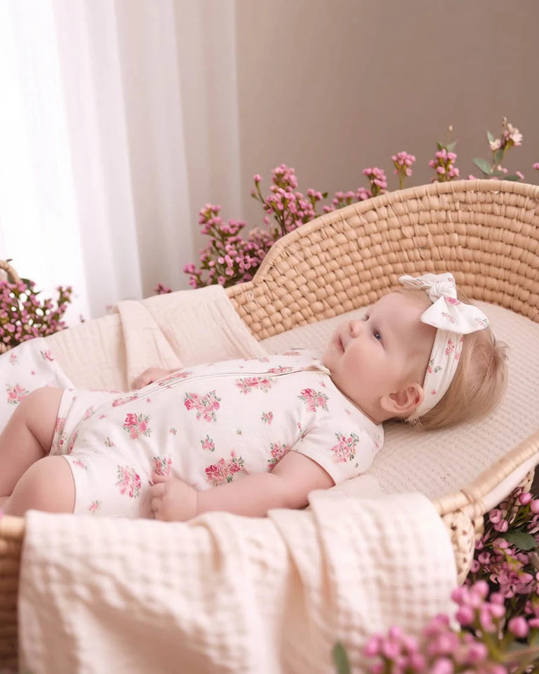 CHELSEA ORGANIC SS ZIP ROMPER