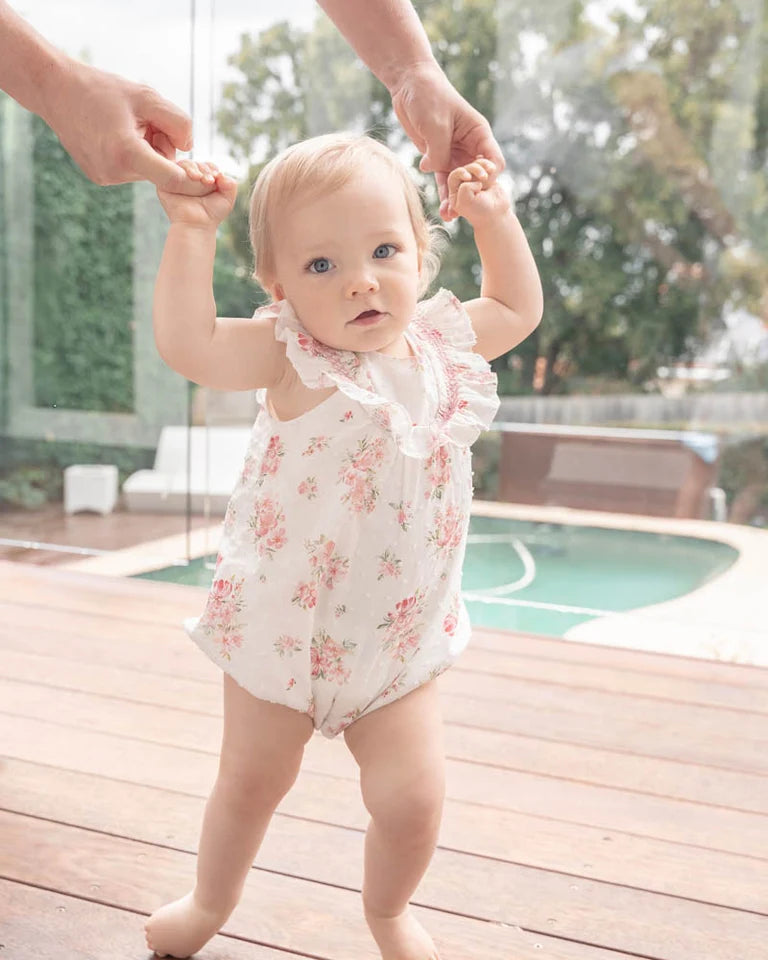 CHELSEA FRILL YOKE ROMPER
