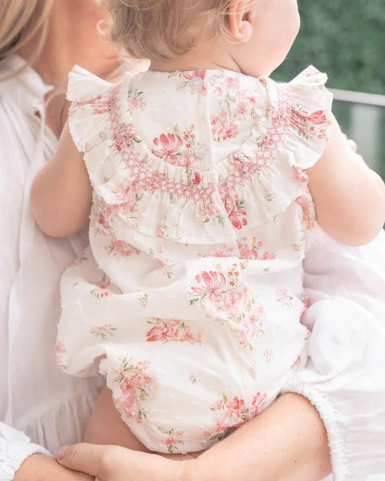 CHELSEA FRILL YOKE ROMPER