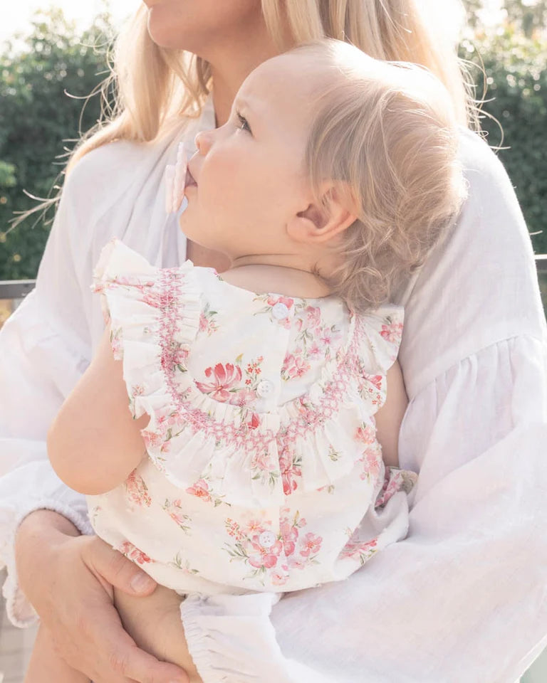 CHELSEA FRILL YOKE ROMPER