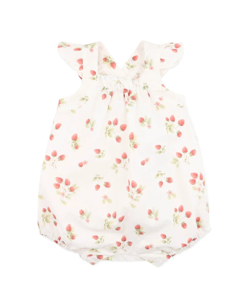 POPPY STRAWBERRY PRINT ROMPER