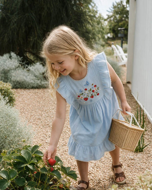 POPPY EMB. YOKE DRESS