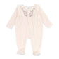 FLOSSY EMBROIDERED VELOUR LS ROMPER