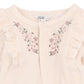 FLOSSY EMBROIDERED VELOUR LS ROMPER