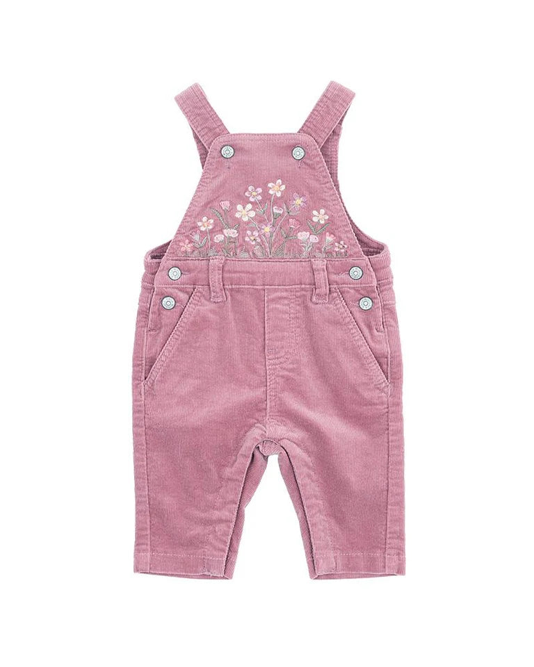 FLOSSY EMBROIDERED CORD OVERALLS