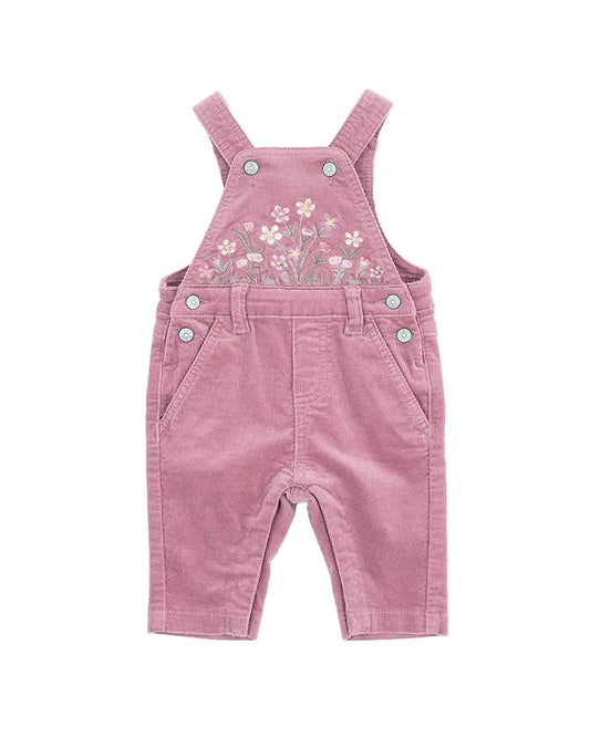 FLOSSY EMBROIDERED CORD OVERALLS