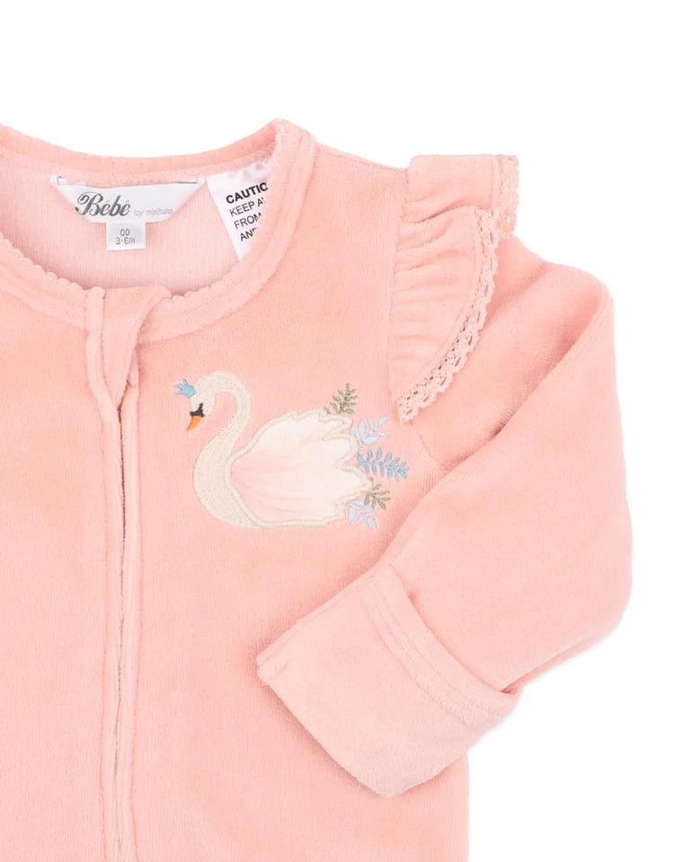 GEMMA VELOUR ZIP ONESIE