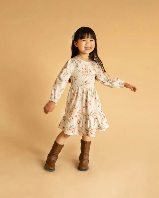GEMMA BIRD ORGANIC DRESS 0-7 YRS