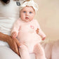 FERN VELOUR EMBROIDERED ZIP ONESIE