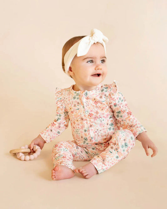 FERN FLORAL ORGANIC ZIPSUIT