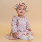 FERN FLORAL ORGANIC OVERLAY DRESS