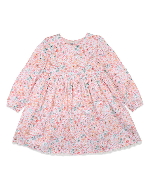 FERN FLORAL ORGANIC DRESS 0-7 YRS