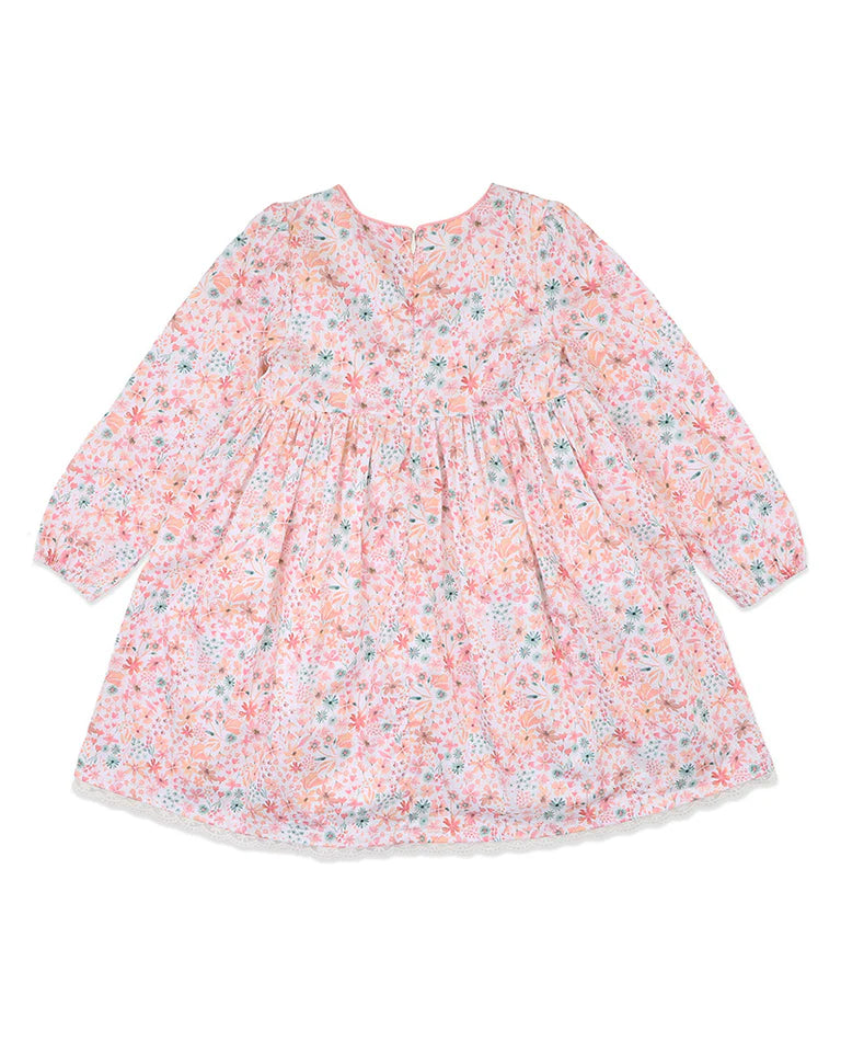 FERN FLORAL ORGANIC DRESS 0-7 YRS