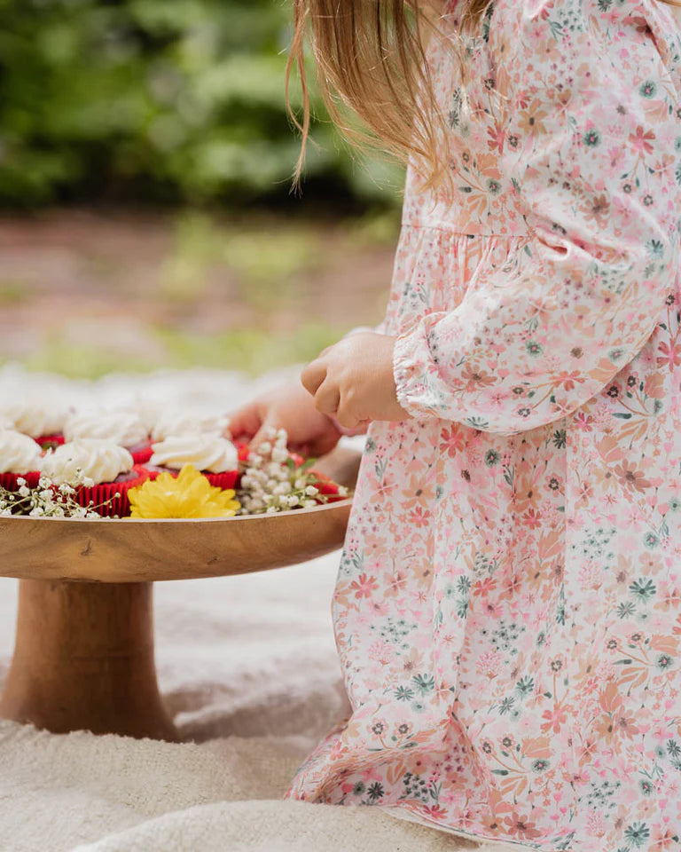 FERN FLORAL ORGANIC DRESS 0-7 YRS
