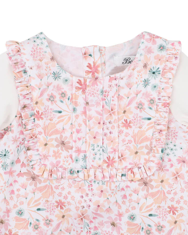 FERN FLORAL ORGANIC LS ROMPER