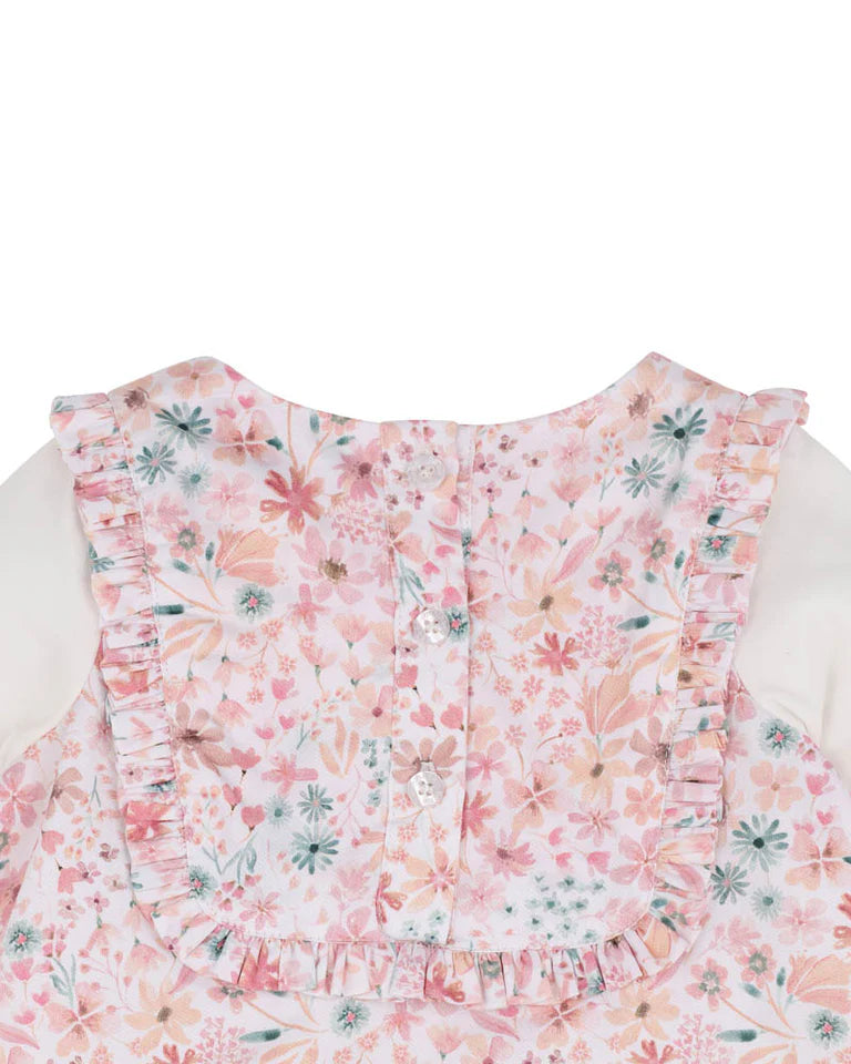 FERN FLORAL ORGANIC LS ROMPER