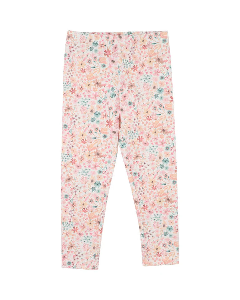 FERN FLORAL ORGANIC LEGGINGS 3-7 YRS