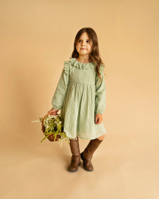 FERN DOBBY DRESS 0-7 YRS