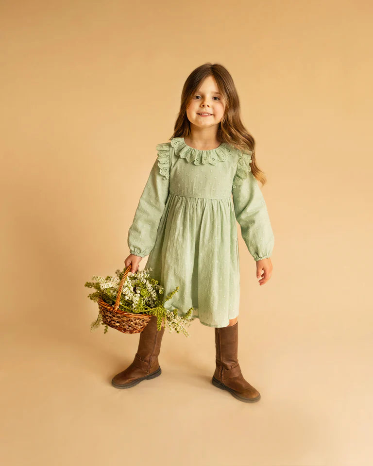 FERN DOBBY DRESS 0-7 YRS