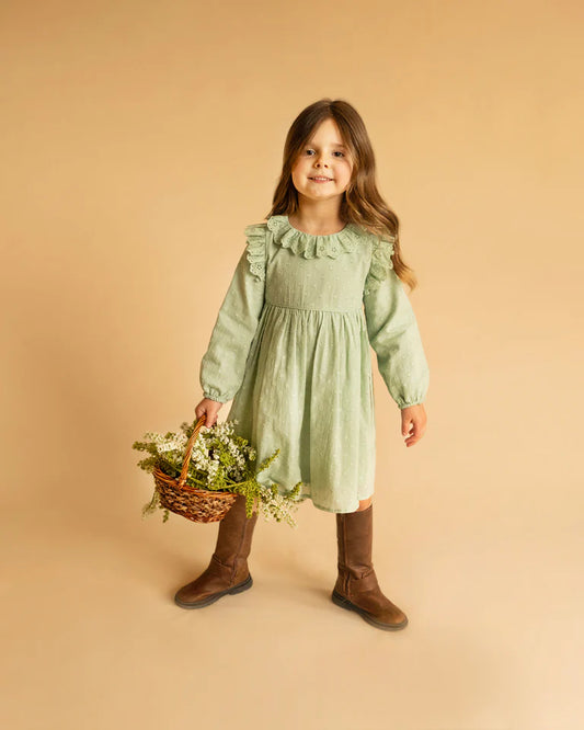 FERN DOBBY DRESS 0-7 YRS