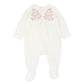 WINNIE EMB. VELOUR ZIP ONESIE