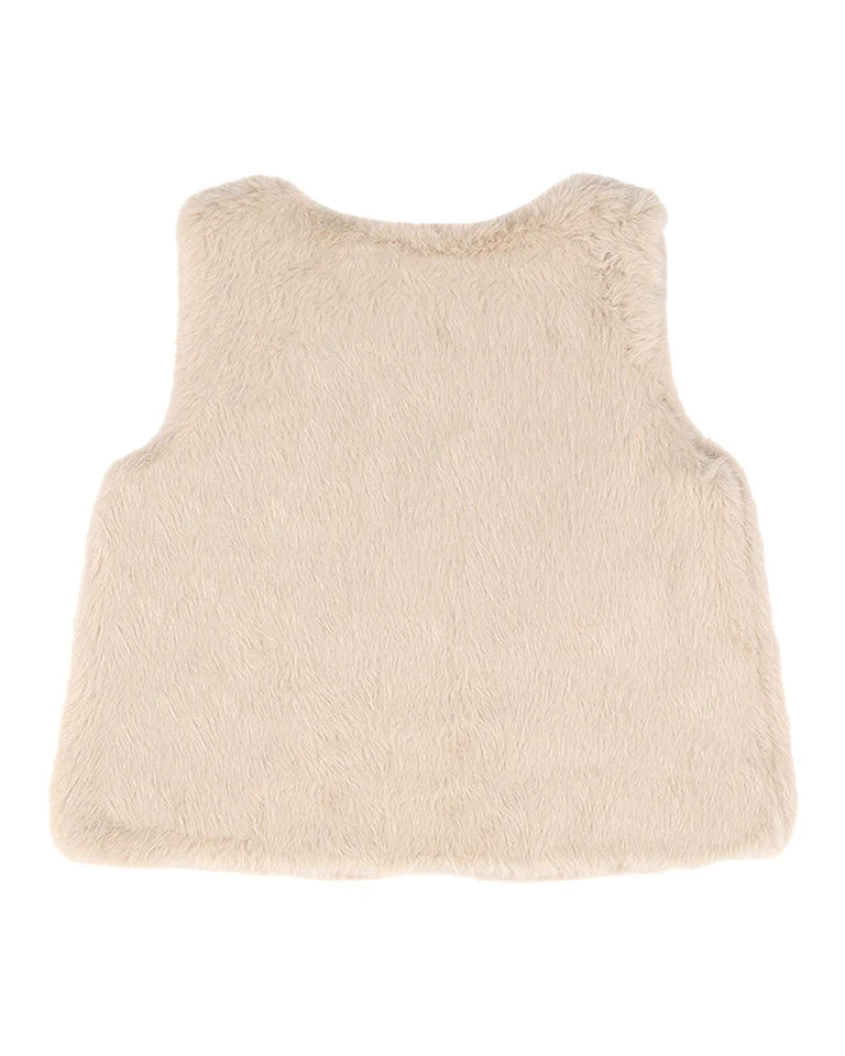 WINNIE EMB. FAUX FUR VEST 3-7 YRS