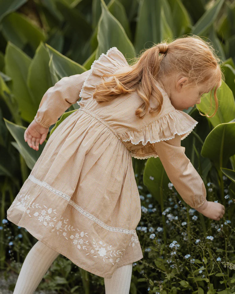 WINNIE EMB. GINGHAM DRESS 3-7 YRS