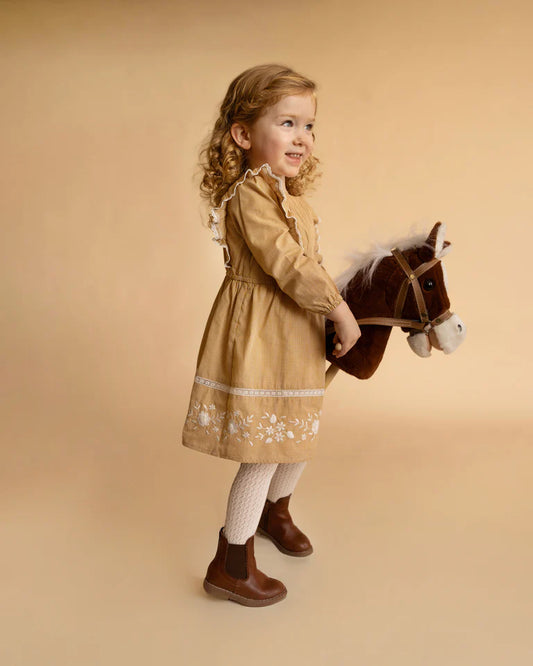 WINNIE EMB. GINGHAM DRESS