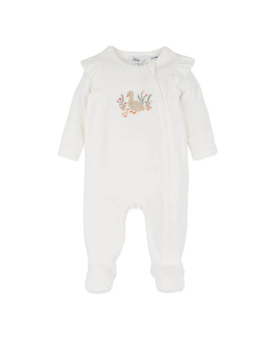 EMMY VELOUR ZIP ONESIE