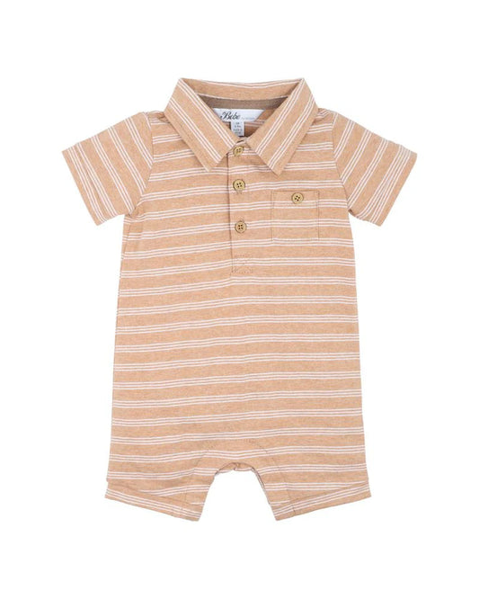 FINLEY STRIPE POLO ROMPER