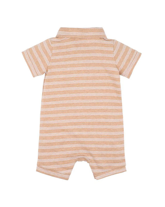 FINLEY STRIPE POLO ROMPER