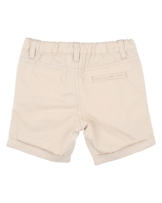 BEIGE POCKET SHORTS 3-7 YRS