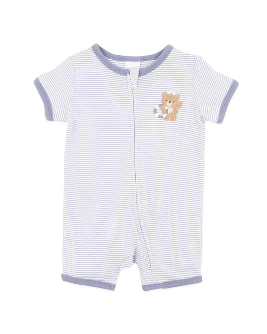 AXEL ORGANIC STRIPE  SS  ZIPSUIT