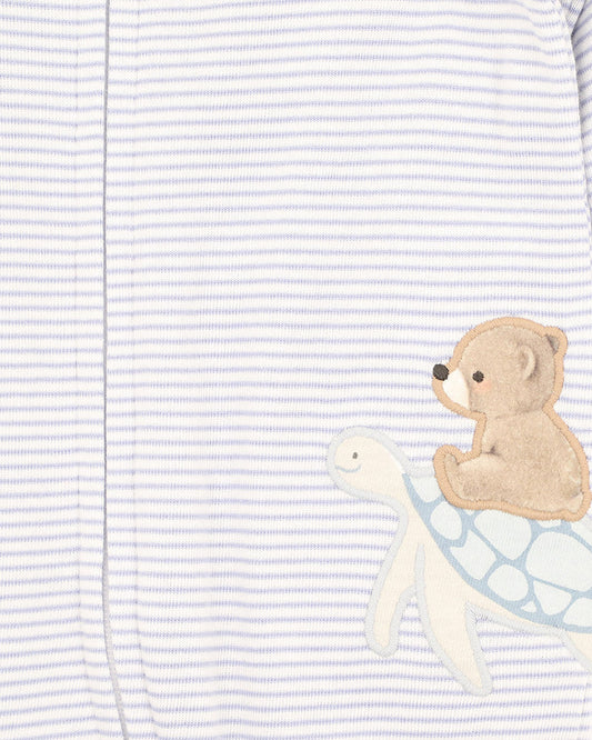 AXEL STRIPE ORGANIC LS  ZIPSUIT