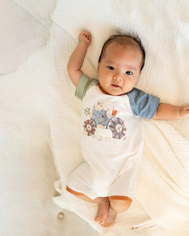 CLAYTON FARM SCENE SS ROMPER