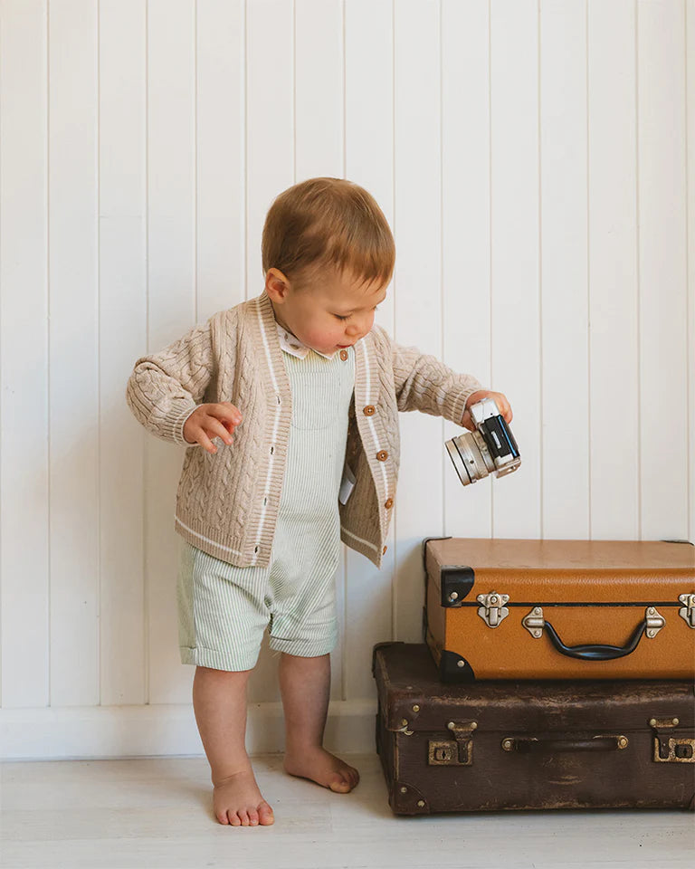 ROMAN GREEN STRIPE OVERALLS