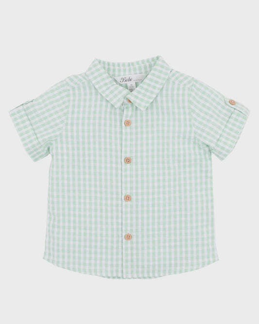 ROMAN GREEN CHECK SS SHIRT