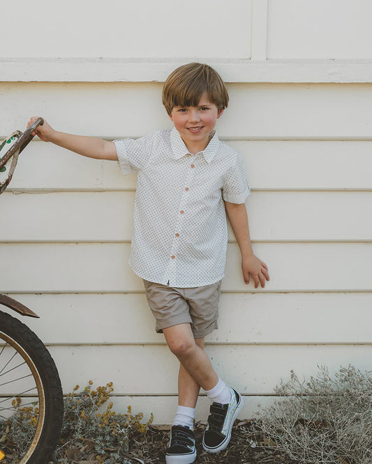 ROMAN GEO PRINT SS SHIRT 3-7YRS